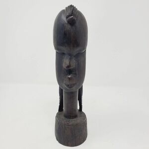 Vintage Handcrafted Besmo Products Made in Kenya African Wooden Head Sculpture
